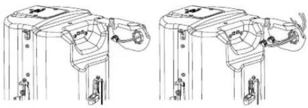 JBL Control 414C/T - Schieben Sie den/die bereits verdrahteten 2-poligen Stecker durch die ZUGENTLASTUNG - 1