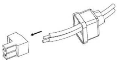 JBL Control 414C/T - Schieben Sie den/die bereits verdrahteten 2-poligen Stecker durch die ZUGENTLASTUNG - 4