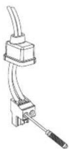JBL Control 414C/T - Slide the already-wired 2-pin connector(s) through the STRAIN RELIEF - 6