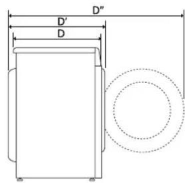 LG F164X76BSTA - Dimensions (mm) - 2