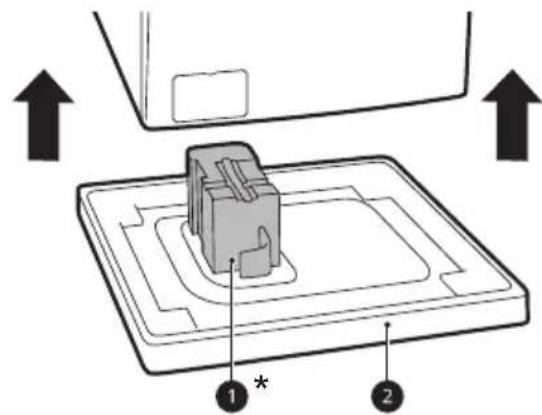 LG F34X76BSTA - Soulever l'appareil de sa base en mousse - 1