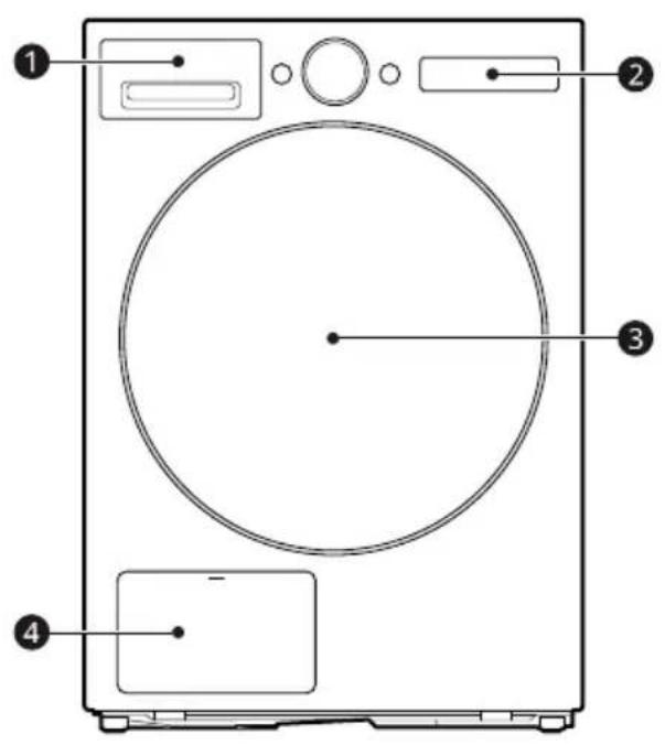 LG RH0X76WH - Noms des pièces et des accessoires - 1