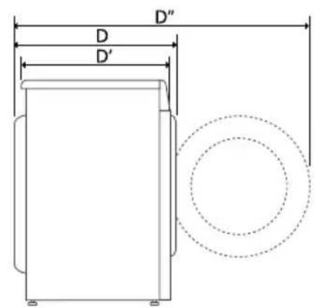 LG RH0X76WH - Dimensions (mm) - 2