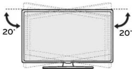 LG 65UK570H0UD - Adjusting the Angle of the TV to suit view - 1
