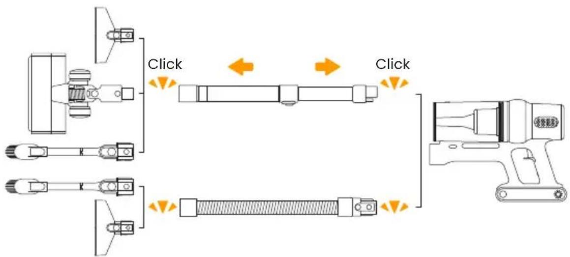 Yaber P20 - Installare il Tubo di Prolunga&Accessori per la Pulizia - 1