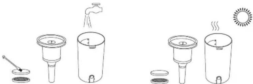 Yaber P20 - Nettoyez et installez la tasse de poussière / filtrés - 1