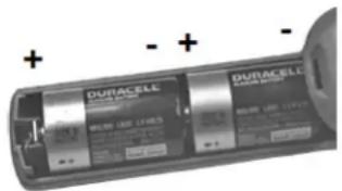 INFICON AST100FG - Einlegen der Alkalibatterien - 1