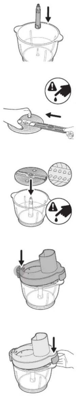 PHILIPS HR1504 - Dilimleme/doğrama/öğütme ek parçalarını kullanma - 1