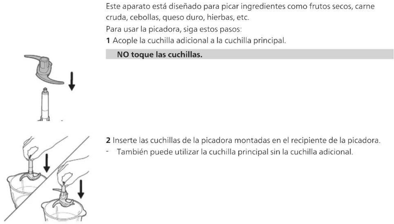 PHILIPS HR1504 - Uso de la picadora - 1