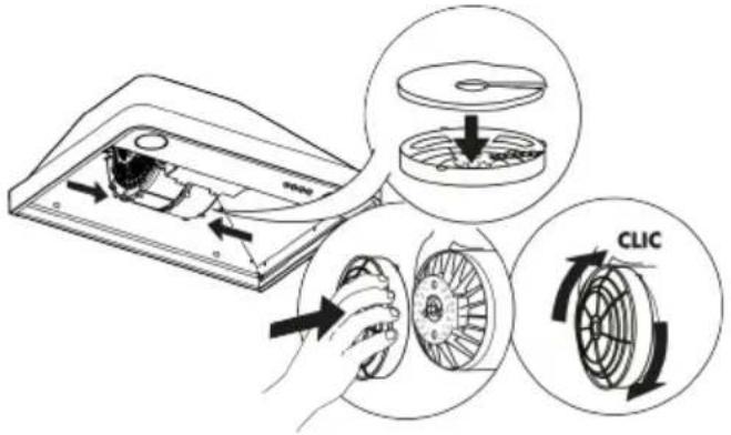 IKEA NILSBYN - Mantenimiento del filtro de carbón (si la campana está instalada en modo de recirculación de aire) - 1