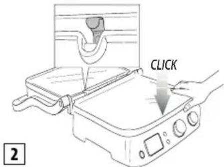 BRAUN MultiGrill 9 CG 9047 - Introdução das placas de cozedura - 2