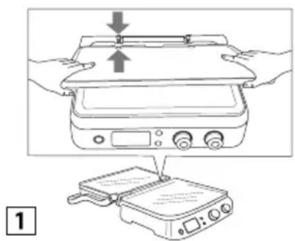 BRAUN MultiGrill 9 CG 9047 - Indsætning af stegeplader - 1