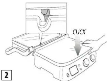 BRAUN MultiGrill 9 CG 9047 - Τοποθέτηση των πλακών ψησίματος - 2