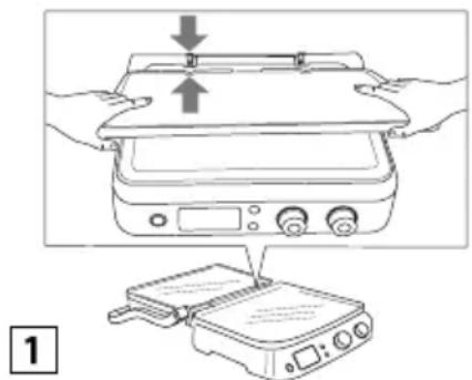 BRAUN MultiGrill 9 CG 9047 - Innsetting av stekeplatene. - 1