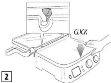 BRAUN MultiGrill 9 CG 9047 - Montaje de las placas de cocción - 2
