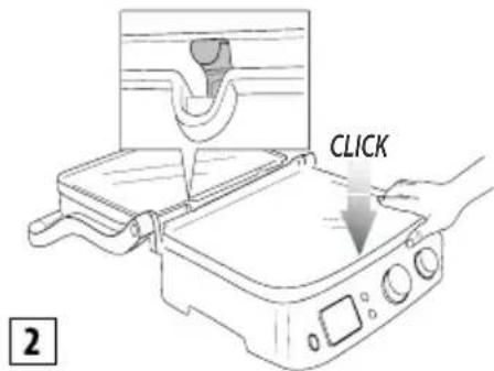 BRAUN MultiGrill 9 CG 9047 - Inserimento delle piastre di cottura - 2