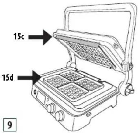 BRAUN MultiGrill 9 CG 9047 - Vaffelmodus (kun på enkelte modeller) - 1