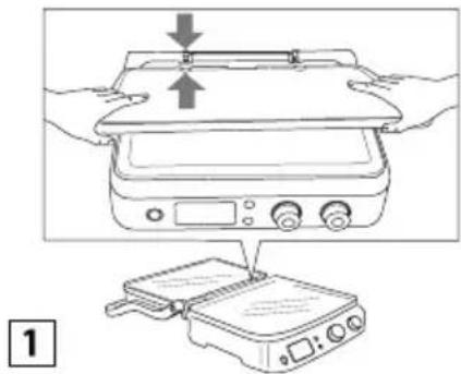 BRAUN MultiGrill 9 CG 9047 - Inserimento delle piastre di cottura - 1