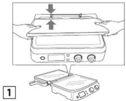 BRAUN MultiGrill 9 CG 9047 - Inbrengen van de bakplaten - 1