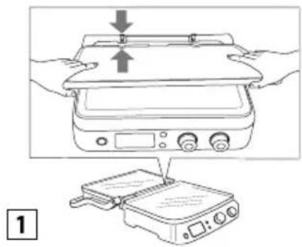 BRAUN MultiGrill 9 CG 9047 - Introdução das placas de cozedura - 1