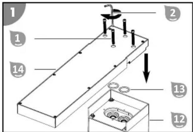 Steinbach Skyfall - To assemble the solar shower, proceed as follows: - 1