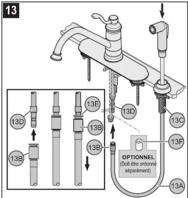 Pfister Portland LG34-4P - FIXATION DU ROBINET À L'ÉVIER - 1