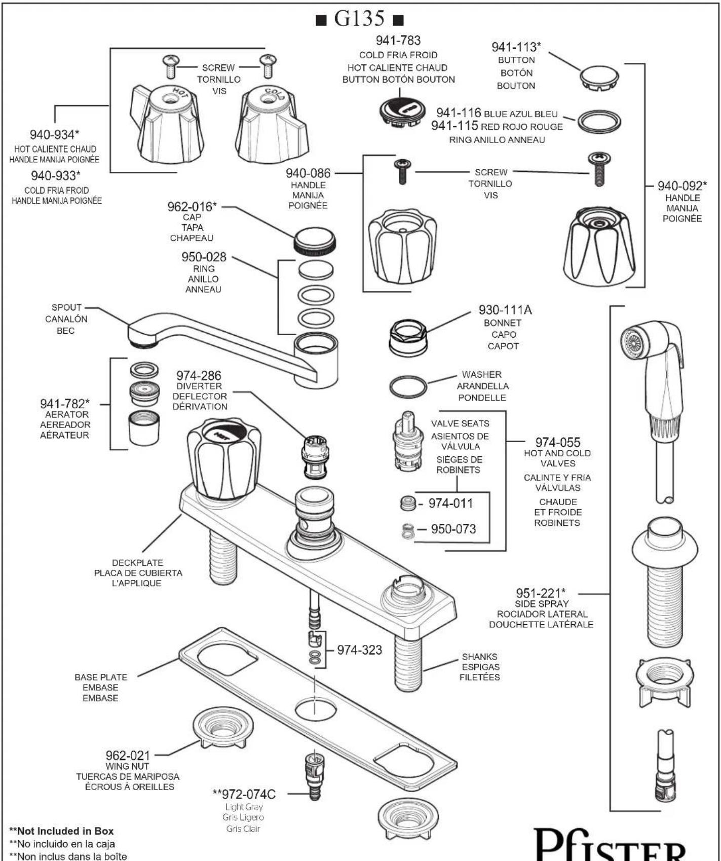 Pfister Pfirst Series G135-100 - Limitations et exclusions - 1