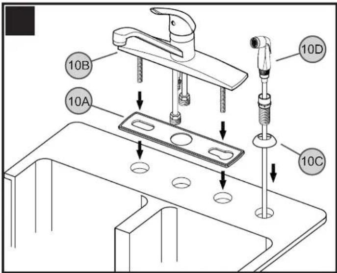 Pfister Pfirst Series G134-144 - Français : FIXATION DU MÉLANGEUR - 2