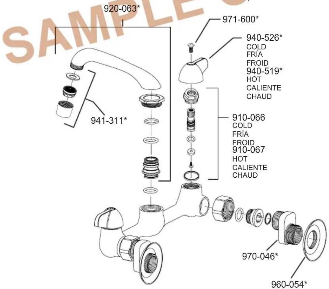Pfister Pfirst Series G127-100 - Garnitures spéciales : - 1