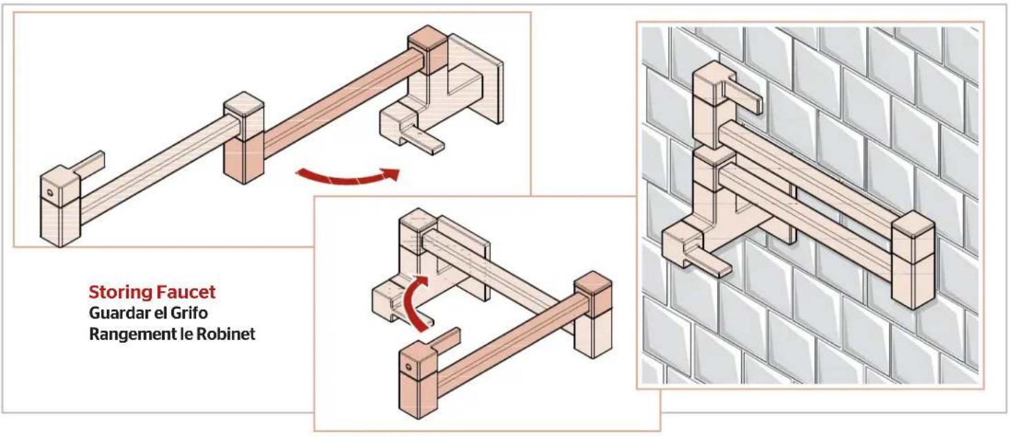 Storing Faucet Guardar el Grifo Rangement le Robinet