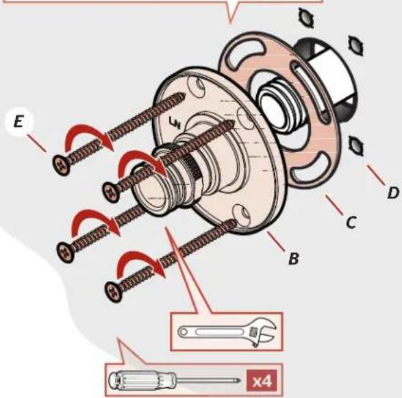 Hex Wrench Llave hexagonal Clé hexagonale Level Burbuja de nivel Niveau à Bulle