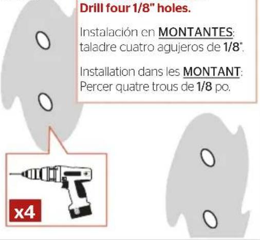 Pfister Woodbury BTB-WD1 - Installation des supports de fixation: Installation du Montant - 2