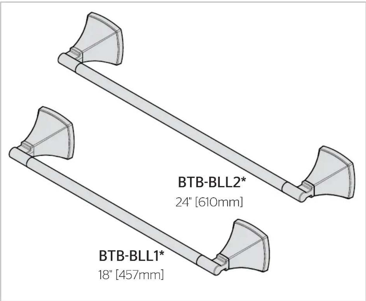 Pfister Bellance BTB-BLL2 - Towel Bar Installation   Instalacion del Toallero de Barra   Installation de le Porte-Serviette - 2