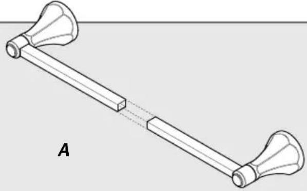 Pfister Arterra BTB-DE2 - Towel Bar Installation Instalación del toallero de barra Installation du porte-serviette - 1