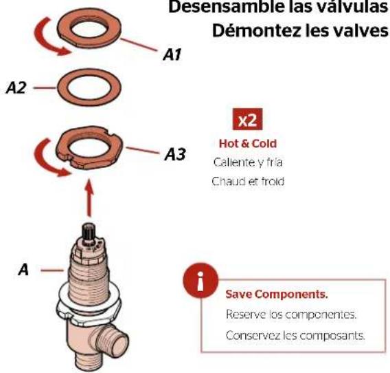Pfister Pfirst Series 0X6-150 - Connect Water Supply Lines Conecte las tuberías de suministro de agua Connector les lignes d'approvisionnement en eau - 10