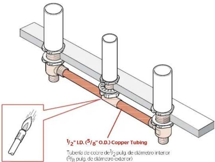 Pfister Pfirst Series 0X6-150 - Raccorder le tuyau de cuivre - 1