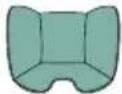 CHICCO KORY Essential i-Size - 40-80 cm (max. 13 kg) „Universal Belted“ - Installation mit den 3 Punkt Sicherheits gurten des Fahrzeugs gegen die Fahrtrichtung (siehe Abbildungen von Nummer 16 bis 26) - 2