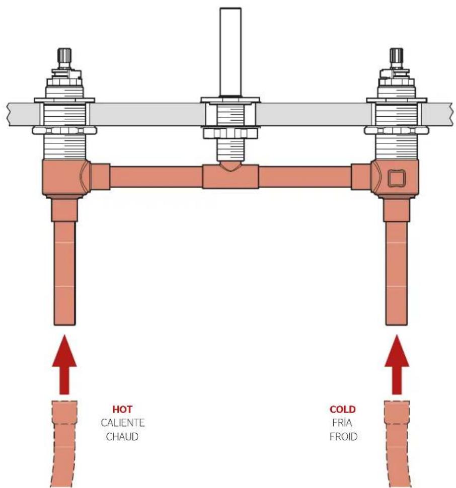 Pfister Pfirst Series 0X6-050 - Connector les lignes d'alimentation en eau - 4
