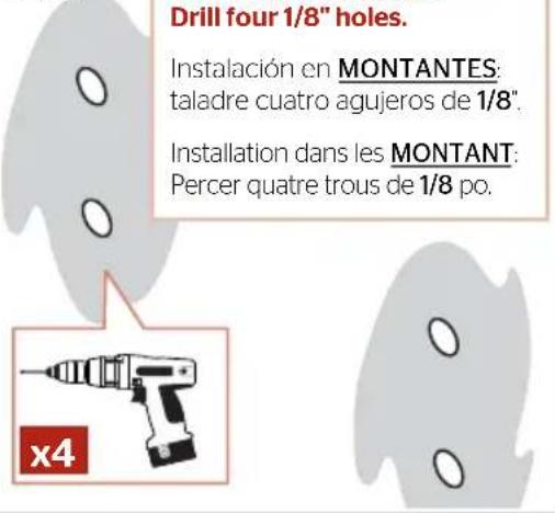 Pfister Deckard BTB-DA1 - Installation des supports de fixation: Installation du Montant - 2