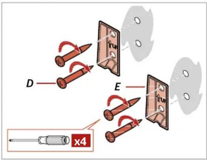 D E x4