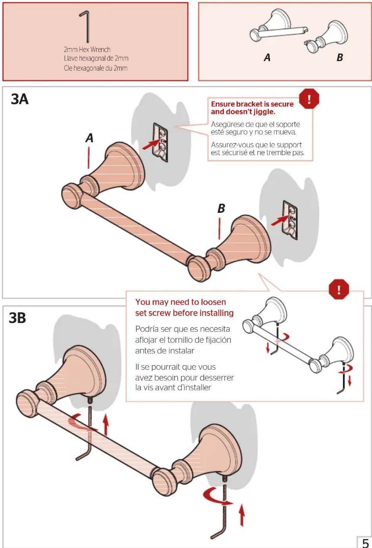 Pfister Universal Traditional BPH-UTD0 - Installation de le Porte Papier - 1