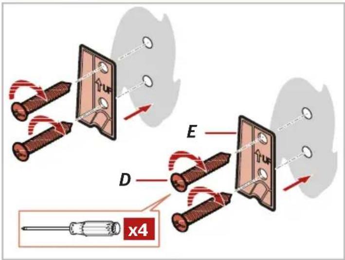 Pfister Universal Traditional BPH-UTD0 - Bracket Installation: Studs Installation Intalación del soporte: Instalación del Montantes Installation des supports de fixation: Installation du Montant - 4