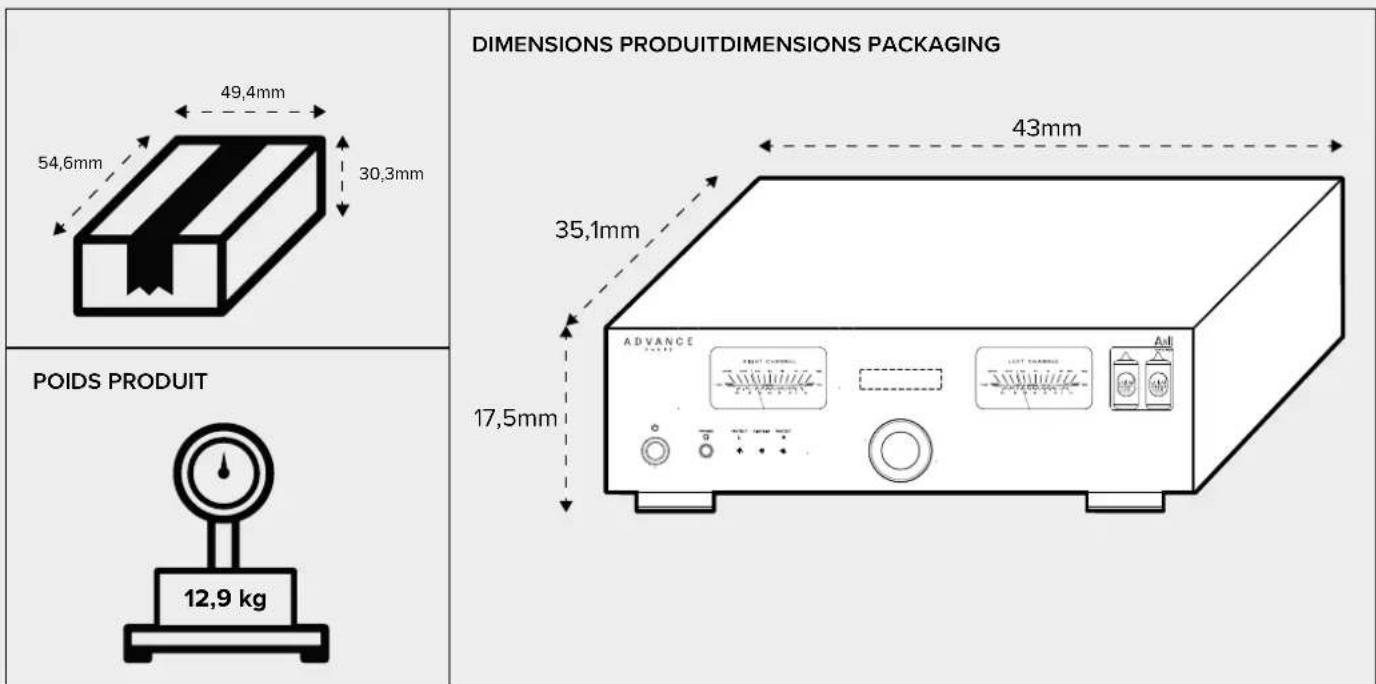 ADVANCE A8 APEX - Dimensions / poids - 1