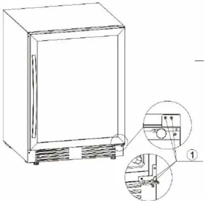 Klarstein Vinovilla Grande 162 Duo - CAMBIAR EL SENTIDO DE APERTURA DE LA PUERTA - 1