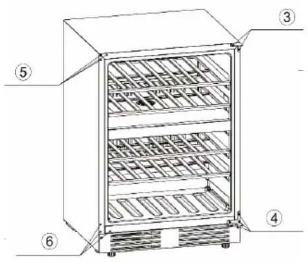 Klarstein Vinovilla Grande 162 Duo - MODIFICATION DU SENS DE FERMETURE DE LA PORTE - 3
