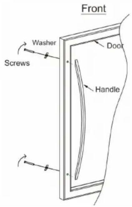 Klarstein Vinovilla Grande 162 Duo - Installing handle - 1