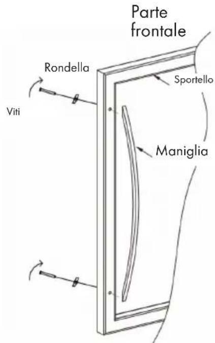 Klarstein Vinovilla Grande 162 Duo - Fissare la maniglia - 1