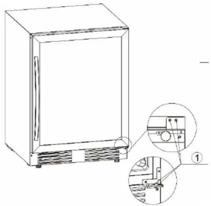 Klarstein Vinovilla Grande 162 Duo - MODIFICATION DU SENS DE FERMETURE DE LA PORTE - 1