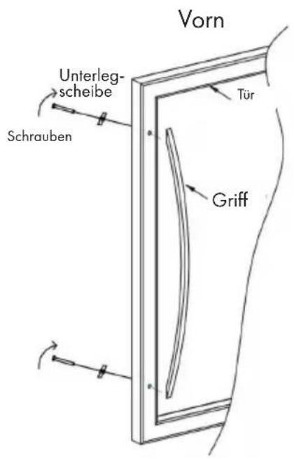 Klarstein Vinovilla Grande 165 Uno - Befestigung des Türgriffs - 1