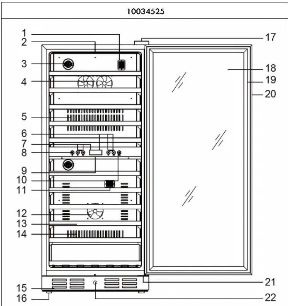 Klarstein Vinovilla Grande 116 Built-in Duo - GERÄTEÜBERSICHT - 1